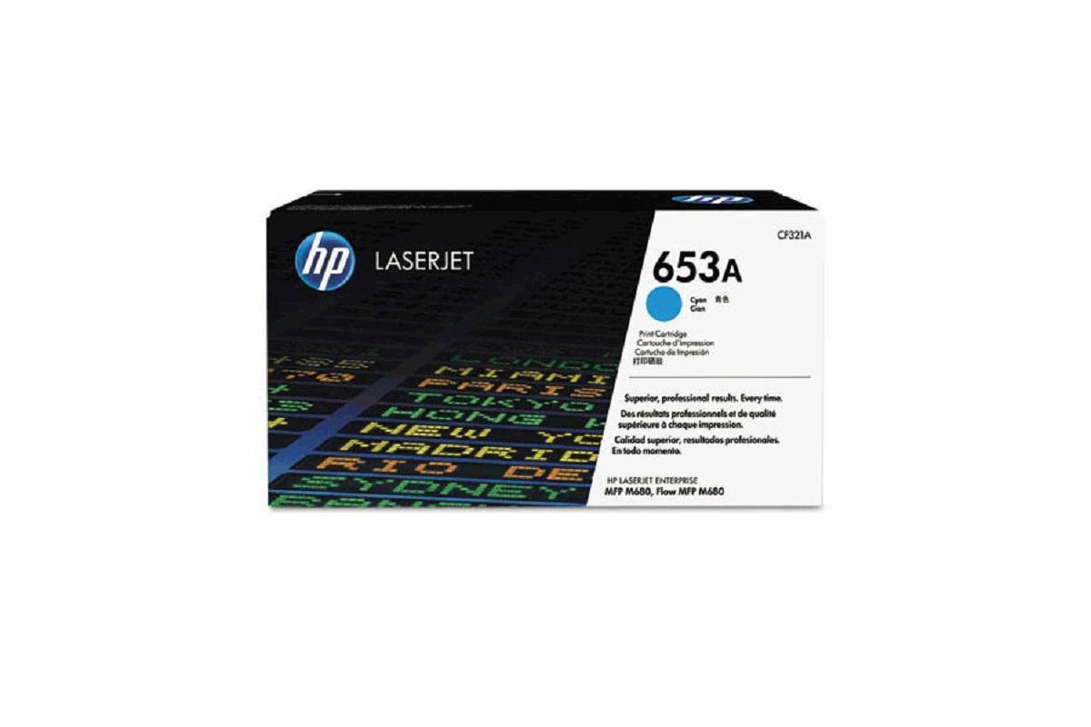Картридж HP CF321A 653A оригинальный синий для принтеров Laserjet Enterprise MFP M680 | Laserjet Enterprise Flow MFP M680