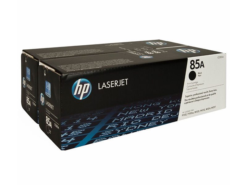 Комплект картриджей HP CE285AD (CE285AF) 85A оригинальный чёрный для принтеров LASERJET PRO P1102 | LASERJET PRO P1102w | LASERJET PRO M1132 | LASERJET PRO M1212 | LASERJET PRO M1214 | LASERJET PRO M1217