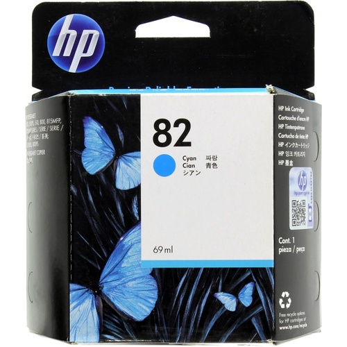 Картридж HP C4911A 82 оригинальный синий для принтеров DesignJet 500 | DesignJet 500 plus | DesignJet 510 | DesignJet 800 | DesignJet 815mfp | DesignJet 820mfp | DesignJet cc800ps