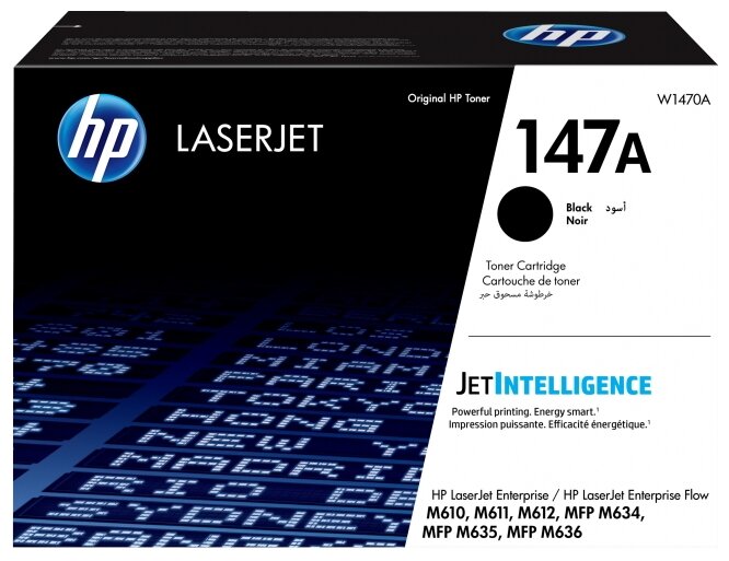 Картридж HP W1470A 147A оригинальный чёрный для принтеров Laserjet Enterprise M610 | Laserjet Enterprise M611 | Laserjet Enterprise M612 | Laserjet Enterprise MFP M634 | Laserjet Enterprise MFP M635 | Laserjet Enterprise MFP M636