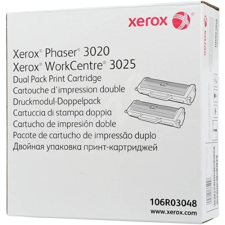Картридж Xerox 106R03048 оригинальный чёрный для принтеров Phaser 3020 | WorkCentre 3025