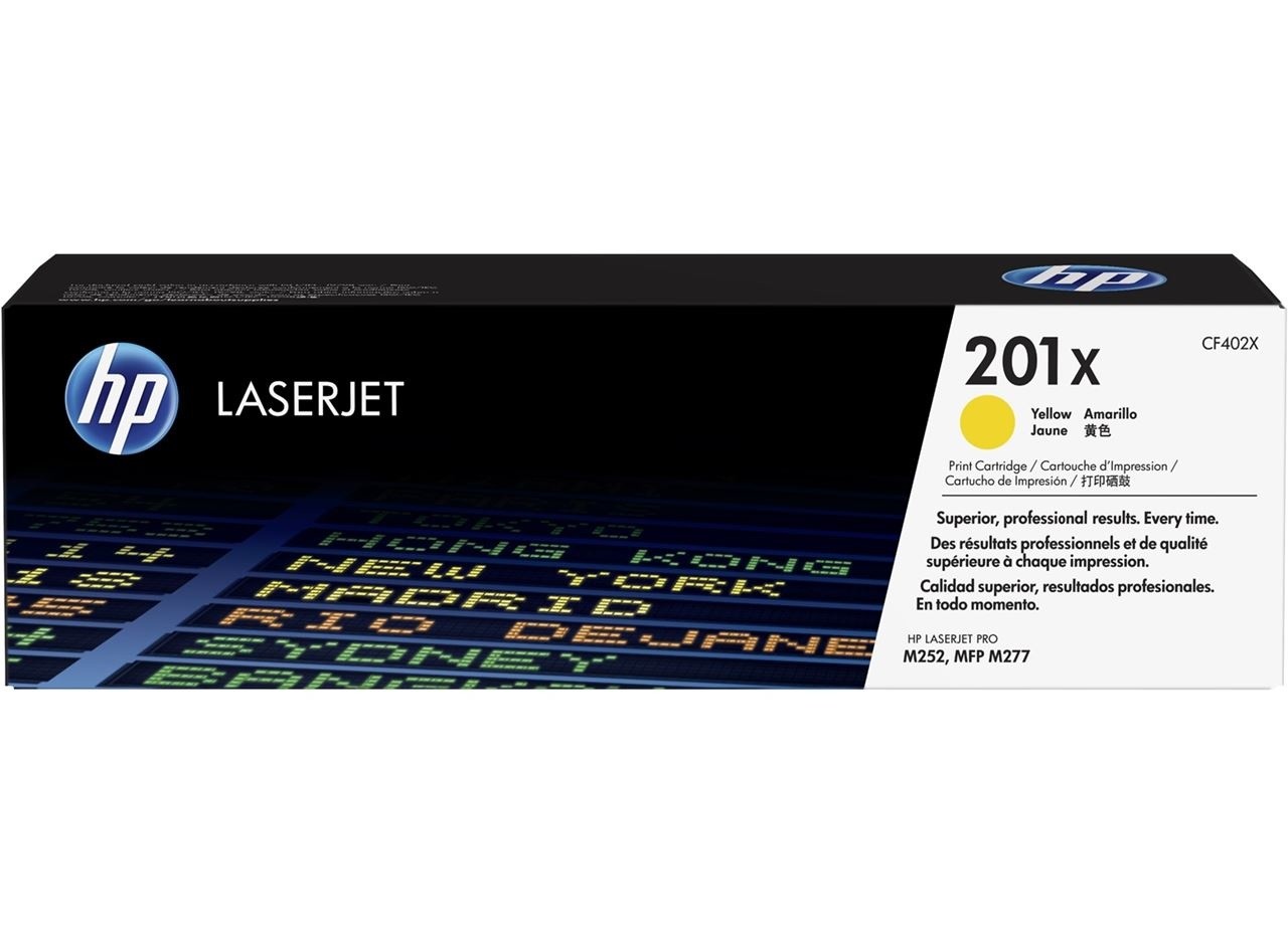Картридж HP CF402X 201X оригинальный желтый для принтеров Laserjet Pro M252 | Laserjet Pro MFP M277