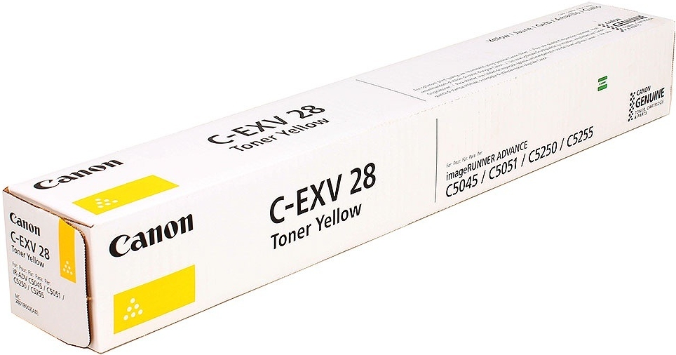 Картридж Canon 2801B002 C-EXV28 Toner Y оригинальный желтый для принтеров imageRUNNER ADVANCE C5045 | imageRUNNER ADVANCE C5051 | imageRUNNER ADVANCE C5250 | imageRUNNER ADVANCE C5255