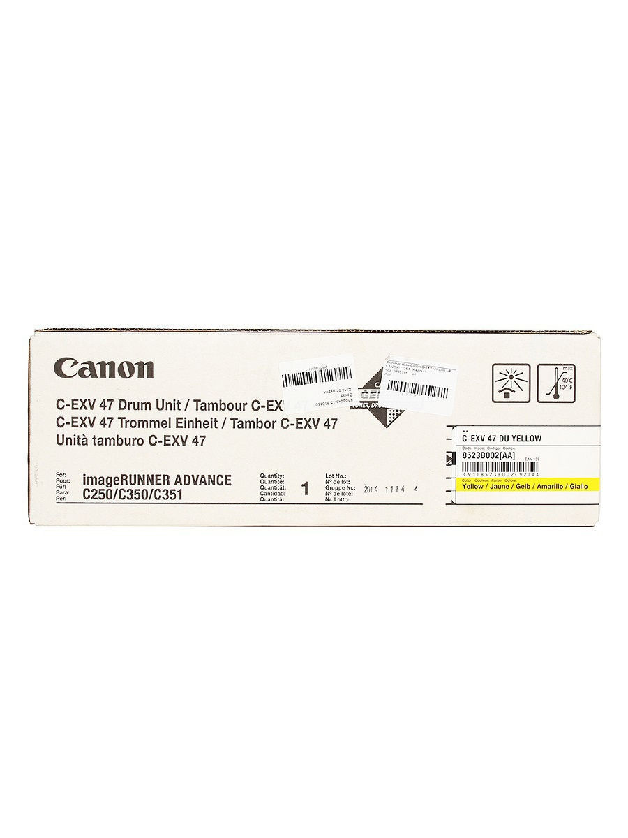 Фотобарабан Canon 8523B002 C-EXV47 Drum Y оригинальный желтый для принтеров imageRUNNER ADVANCE C250 | imageRUNNER ADVANCE C350 | imageRUNNER ADVANCE C351