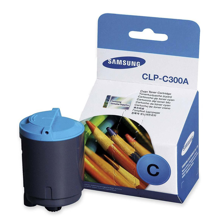 Картридж Samsung CLP-C300A оригинальный голубой для принтеров CLP-300 | CLP-300N