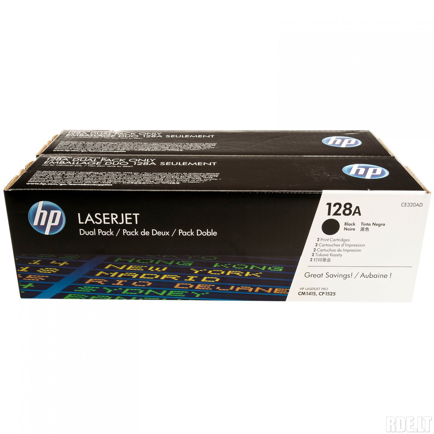 Комплект картриджей HP CE320AD 128A оригинальный чёрный для принтеров LASERJET PRO CM1415 | LASERJET PRO CP1525