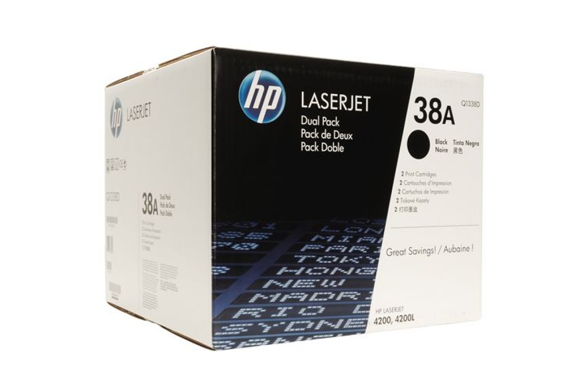 Комплект картриджей HP Q1338AD 38A оригинальный чёрный для принтеров LaserJet 4200 | LaserJet 4200L