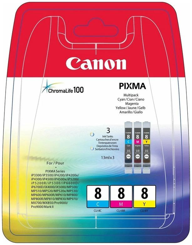 Уцен. Canon 0621B029 CLI-8 C/M/Y Multipack оригинальный