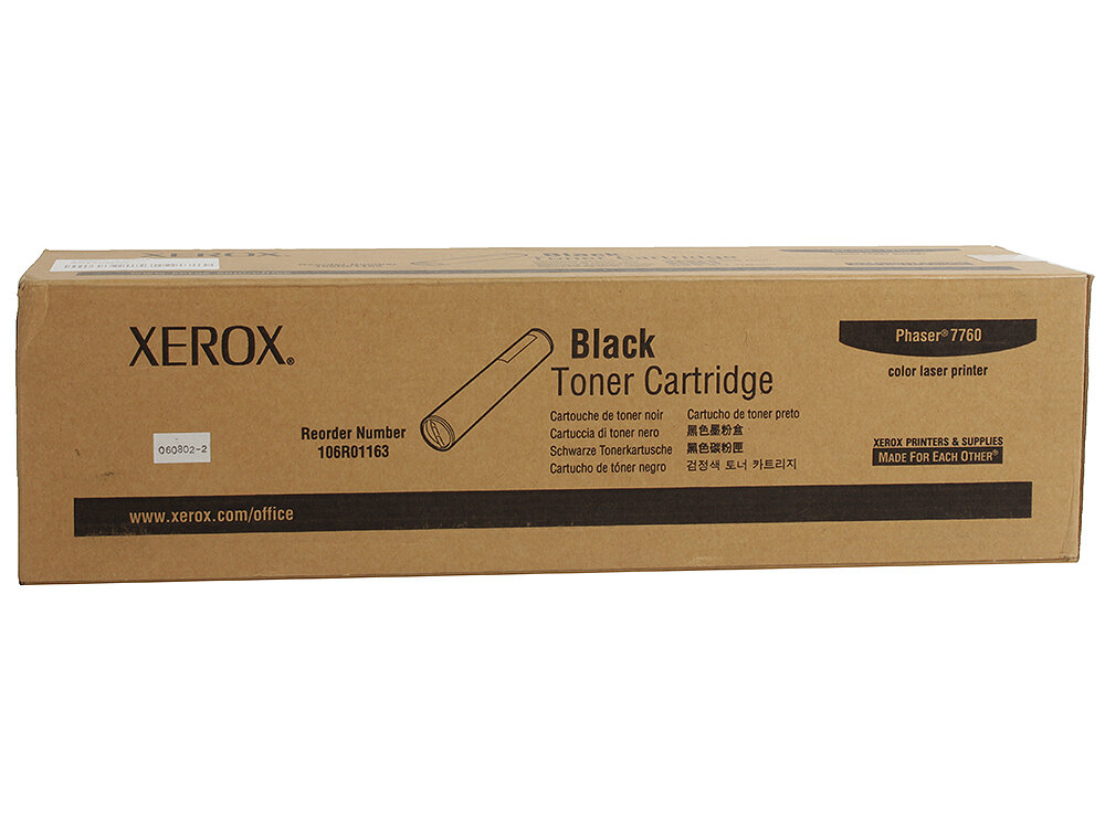 Картридж Xerox 106R01163 оригинальный чёрный для принтеров Phaser 7760