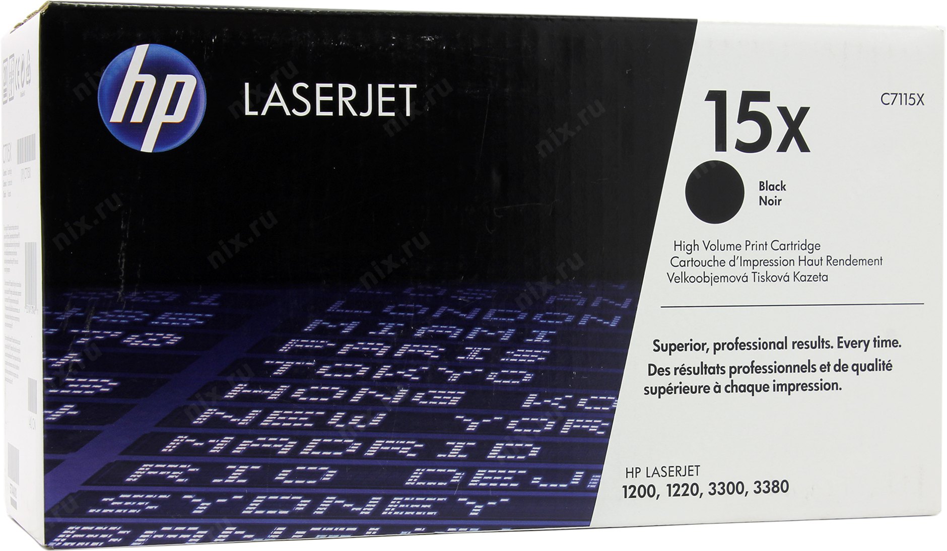 Картридж HP C7115X 15X оригинальный чёрный для принтеров LASERJET 1200 | LASERJET 1220 | LASERJET 3300 | LASERJET 3380