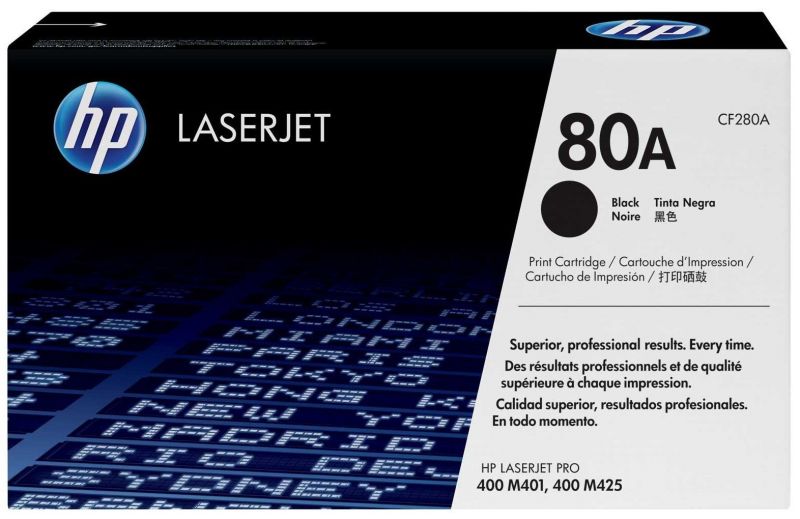 Картридж HP CF280A 80A оригинальный чёрный для принтеров Laserjet Pro 400 M401 | Laserjet Pro 400 M425