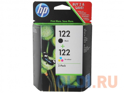 Комплект картриджей HP CR340HE №122 оригинальный цветной для принтеров Deskjet 1000 | Deskjet 1050A | Deskjet 2000 | Deskjet 2050A | Deskjet 2054A | Deskjet 3000 | Deskjet 3050A | Deskjet 3052A | Deskjet 3054A