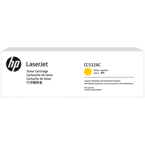 Картридж HP CC532AC оригинальный желтый для принтеров LASERJET CP2025 | LASERJET CM2320 mfp