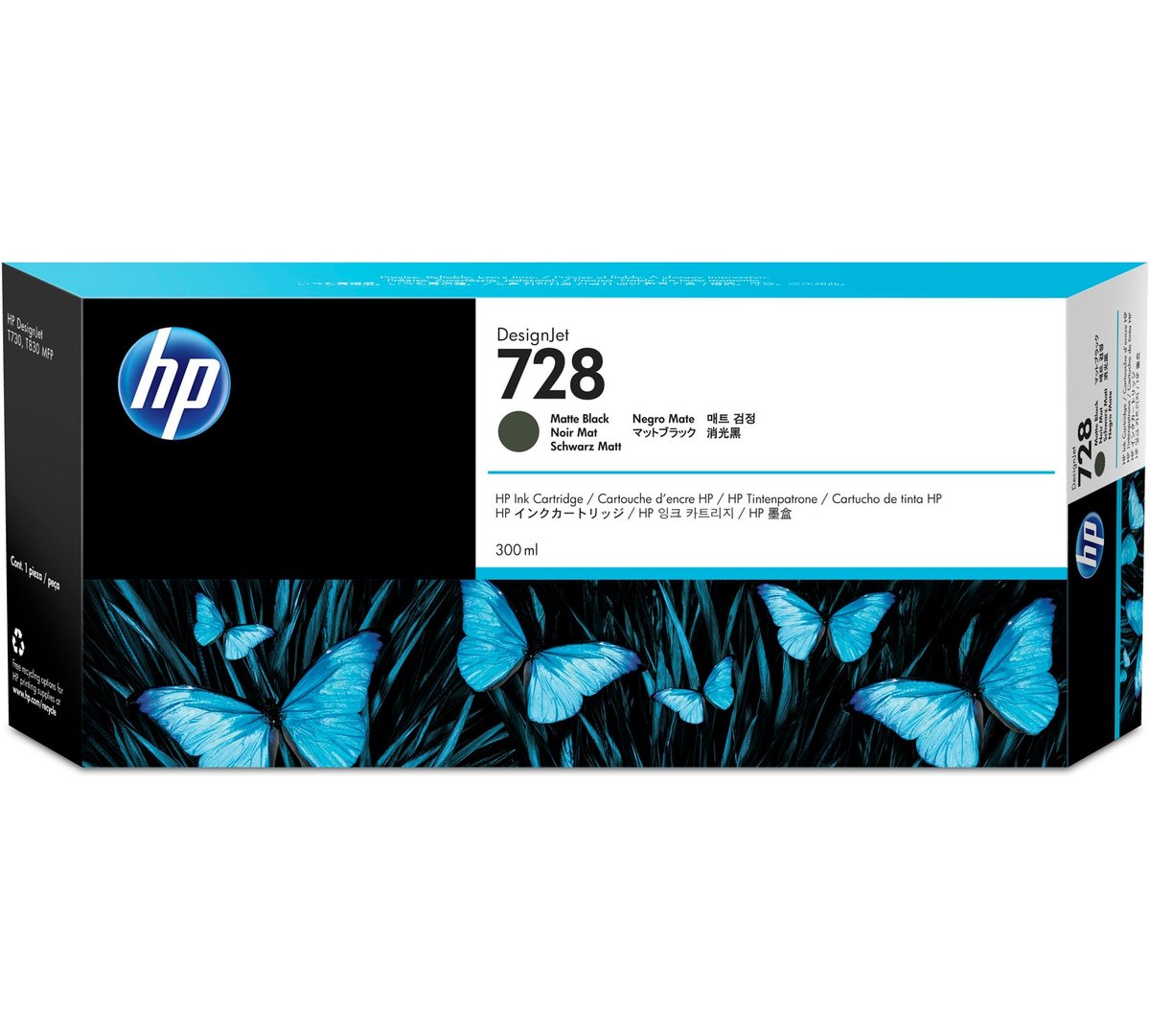 Картридж HP F9J68A 728 оригинальный цветной для принтеров DesignJet T730 | DesignJet T830