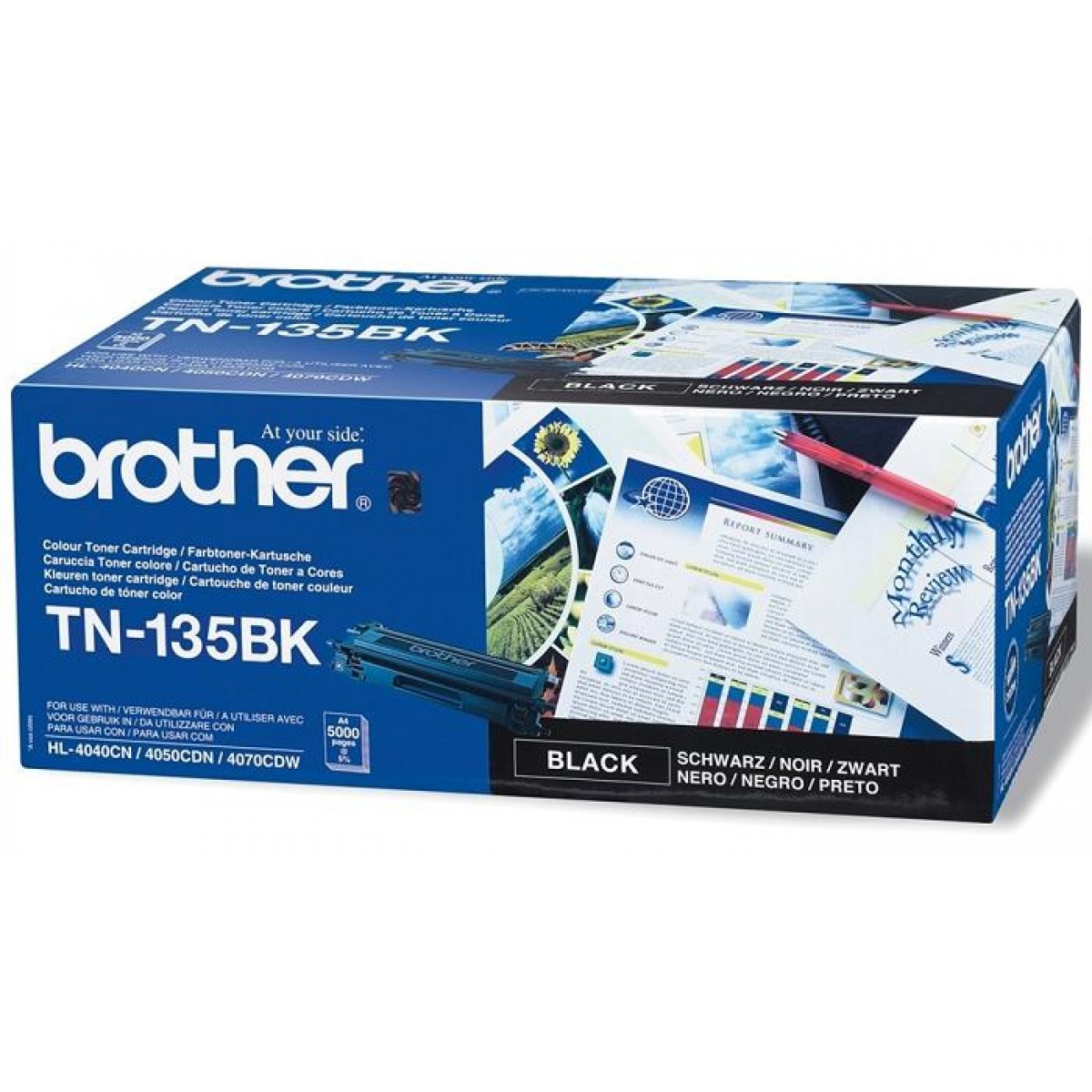 Картридж Brother TN-135BK оригинальный чёрный для принтеров HL-4040CN | HL-4050CDN | HL-4070CDW