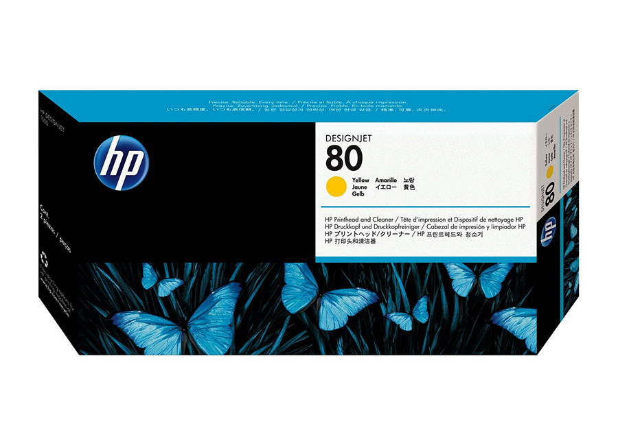 Картридж HP C4823A 80 оригинальный желтый для принтеров DesignJet 1050 | DesignJet 1055