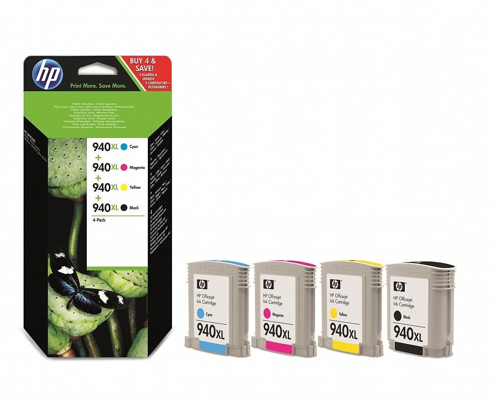 Комплект картриджей HP C2N93AE 940XL оригинальный цветной для принтеров OfficeJet 8000 | OfficeJet 8500