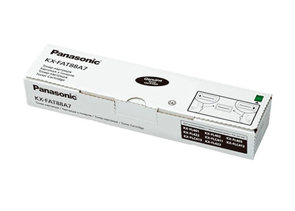 Картридж Panasonic KX-FAT88A7 оригинальный чёрный для принтеров KX-FL401 | KX-FL402 | KX-FL403 | KX-FL422 | KX-FL423 | KX-FLC411 | KX-FLC412 | KX-FLC413