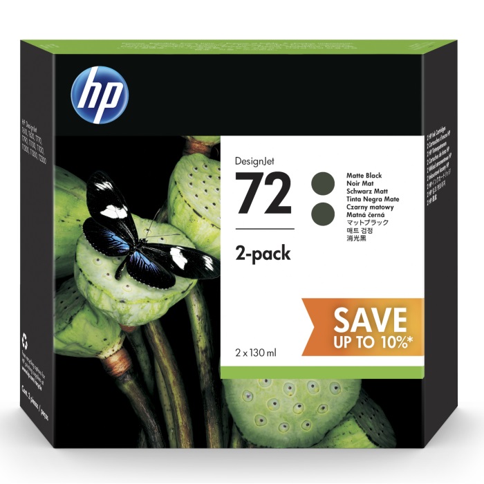 Комплект картриджей HP P2V33A №72 оригинальный чёрный для принтеров DesignJet T610 | DesignJet T770 | DesignJet T1100 | DesignJetT1120 | DesignJet T1200
