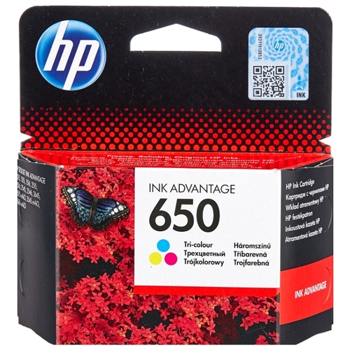 Картридж HP CZ102AE №650 оригинальный цветной для принтеров DeskJet Ink Advantage 1015 | DeskJet Ink Advantage 1015 | DeskJet Ink Advantage 1515 | DeskJet Ink Advantage 1516 | DeskJet Ink Advantage 2515 | DeskJet Ink Advantage 2516 | DeskJet Ink Advantage
