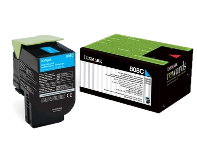 Картридж Lexmark 80C8XC0 808XC оригинальный синий для принтеров CX510de | CX510dhe | CX510dthe