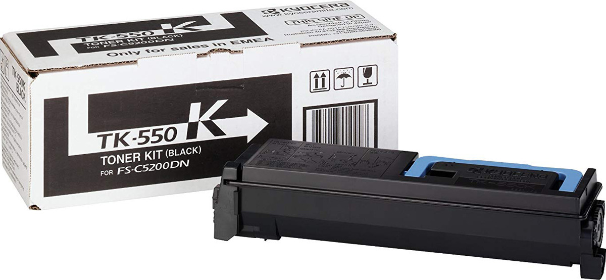 Картридж Kyocera 1T02HM0EU0 TK-550K оригинальный чёрный для принтеров FS-C5200DN