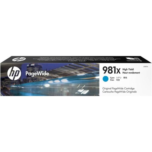 Картридж HP L0R09A №981X оригинальный синий для принтеров Pagewide Enterprise Color 556 | Pagewide Enterprise Color MFP 586