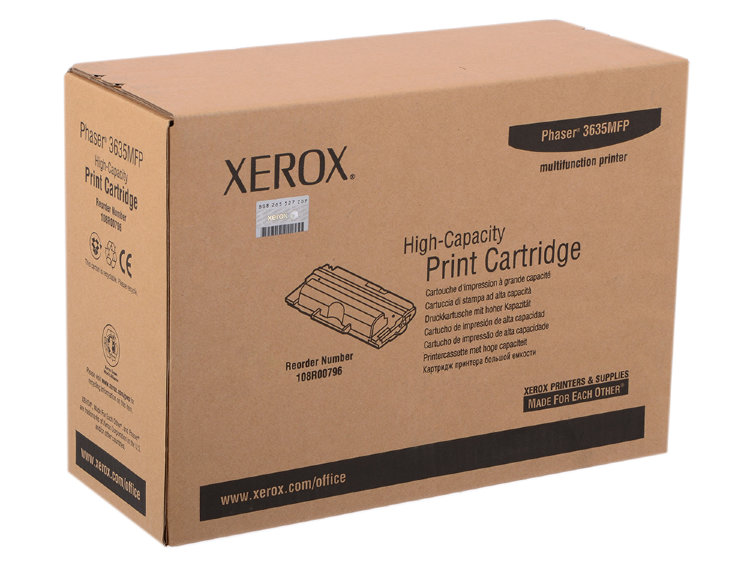 Картридж Xerox 108R00796 оригинальный чёрный для принтеров Phaser 3635MFP