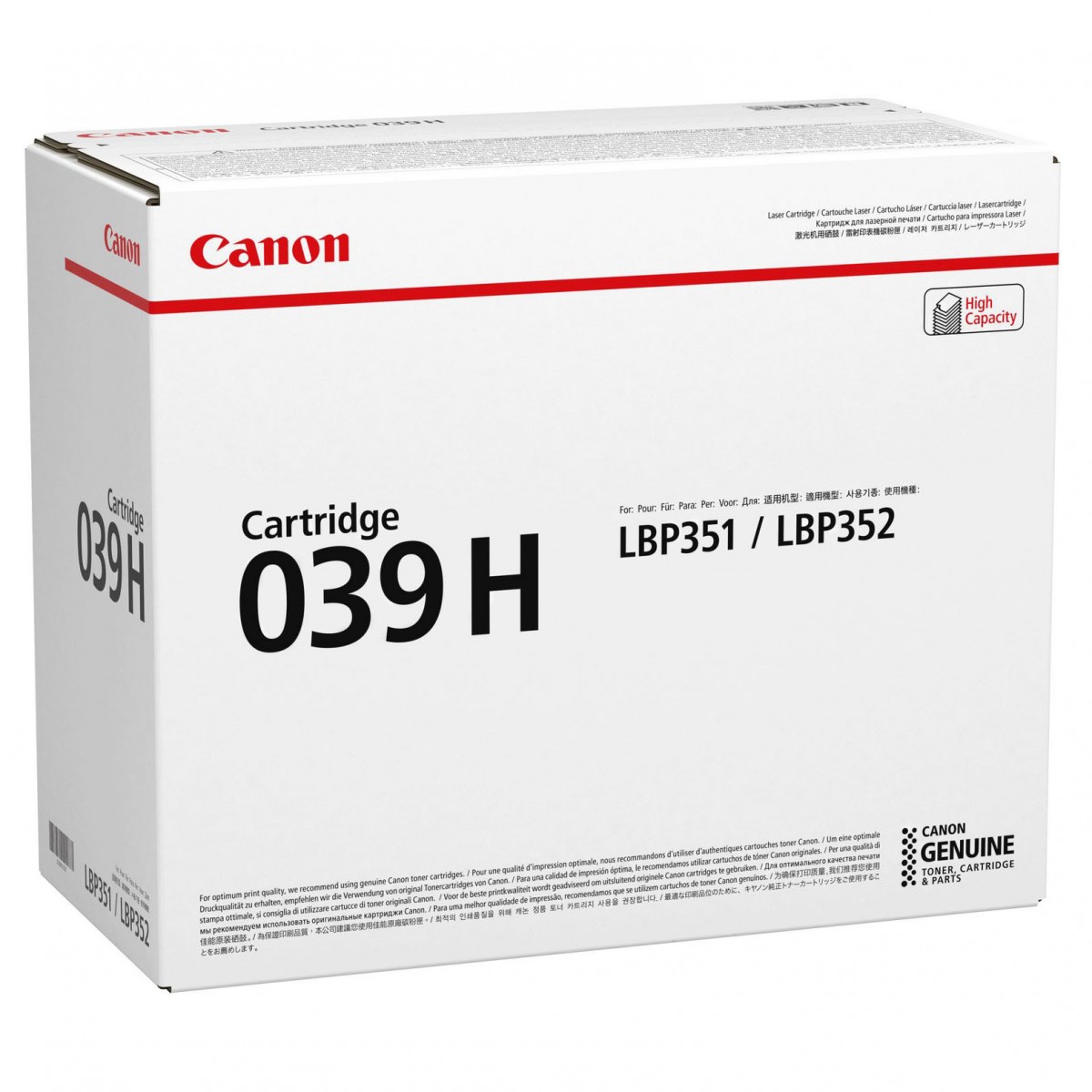 Картридж Canon 0288C001 039H оригинальный чёрный для принтеров i-Sensys LBP351 | i-Sensys LBP352