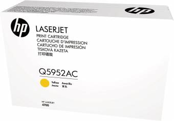 Картридж HP Q5952AC оригинальный жёлтый для принтеров Laserjet 4700