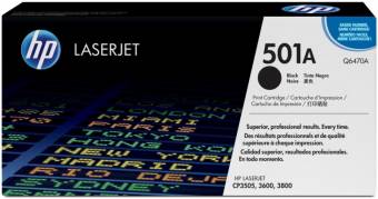 Картридж HP Q6470A 501A оригинальный чёрный для принтеров Laserjet CP3505 | Laserjet 3600 | Laserjet 3800