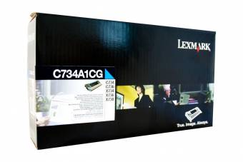 Картридж Lexmark C734A1CG оригинальный синий для принтеров X734DE | C734DN | C734DTN | C734DW | C734N | X736DE | C736DN | C736DTN | C736N | X738DE | X738DTE