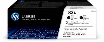 Комплект картриджей HP CF283AD (CF283AF) 83A оригинальный чёрный для принтеров Laserjet Pro MFP M125 | Laserjet Pro MFP M127 | Laserjet Pro M201 | Laserjet Pro MFP M225