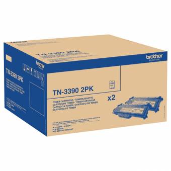 Комплект картриджей Brother TN-3390 Twin оригинальный чёрный для принтеров HL-6180DW | HL-6180DWT