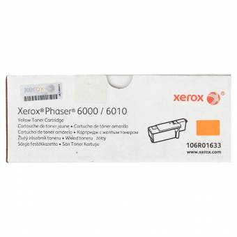 Картридж Xerox 106R01633 оригинальный желтый для принтеров Phaser 6000 | Phaser 6010 | WorkCentre 6015