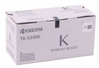 Картридж Kyocera 1T02R70NL0 TK-5240K оригинальный чёрный для принтеров ECOSYS P5026cdn | ECOSYS P5026cdw | ECOSYS M5526cdn | ECOSYS M5526cdw