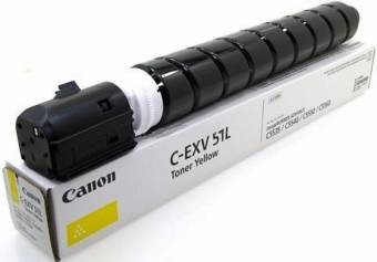 Картридж Canon 0487C002 C-EXV51L Toner Y оригинальный желтый для принтеров imageRUNNER ADVANCE C5535 | imageRUNNER ADVANCE C5535i | imageRUNNER ADVANCE C5540i | imageRUNNER ADVANCE C5550i | imageRUNNER ADVANCE C5560i