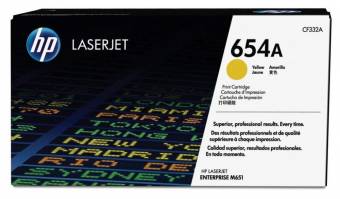 Картридж HP CF332A 654A оригинальный желтый для принтеров Laserjet Enterprise M651
