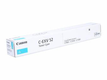 Картридж Canon 0999C002 C-EXV52 Toner C оригинальный синий для принтеров imageRUNNER C7565i | imageRUNNER C7565 | imageRUNNER C7570i | imageRUNNER C7570 | imageRUNNER C7580i | imageRUNNER C7580