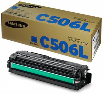 Картридж Samsung CLT-C506L оригинальный голубой для принтеров CLP-680