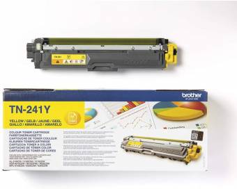 Картридж Brother TN-241Y оригинальный желтый для принтеров HL-3140CW | HL-3150CDW | HL-3170CDW | DCP-9020CDW | MFC-4140CDW | MFC-9330CDW | MFC-9340CDW