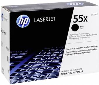 Картридж HP CE255X 55X оригинальный чёрный для принтеров LaserJet Enterprise P3015 | LaserJet Enterprise 500 MFP M525